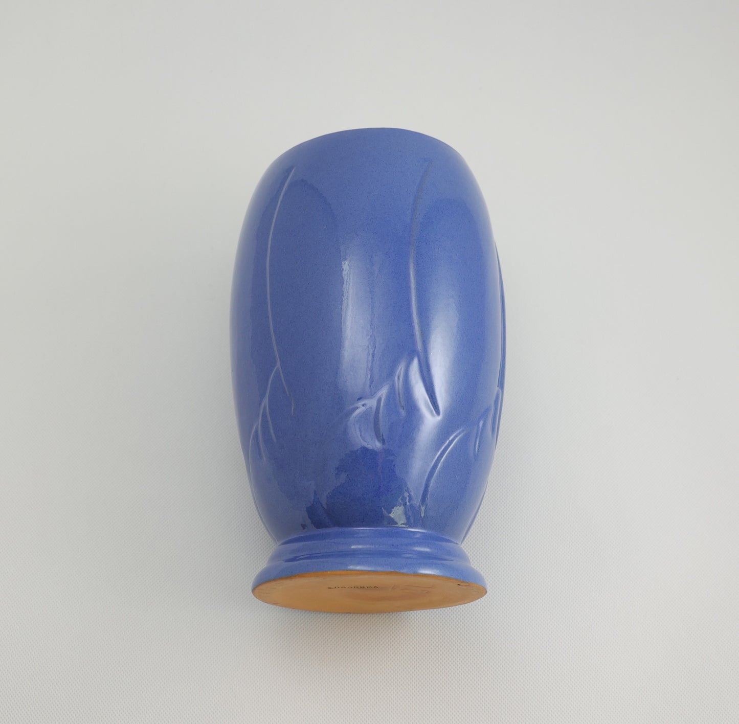 Frankoma <br> #75 Vase <br> c. 1942, H. 9" <br> Royal Blue <br> Ada Clay, Oblong 0 <br> <br> Free Shipping