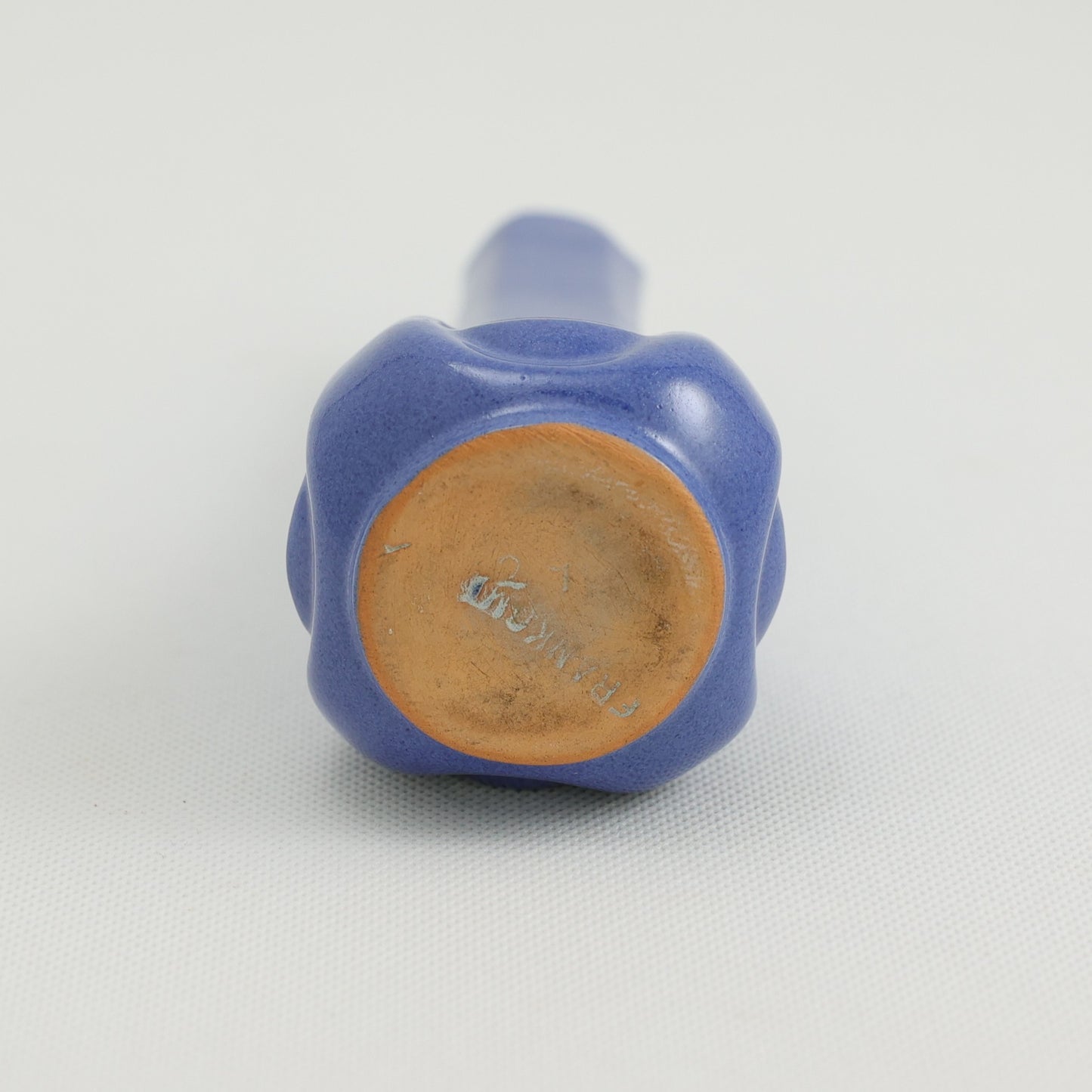 Frankoma <br> #29 Bud Vase <br> c. 1942, H. 5 1/2" <br> Royal Blue <br> Ada Clay, Oblong 0 <br> <br> Free Shipping