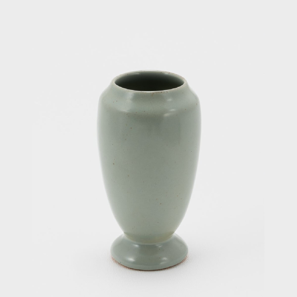 Frank Potteries <br> #294 Vase <br> c. 1933-1934, H. 3 1/2" <br> Dove Gray <br> Ada Clay, Unmarked