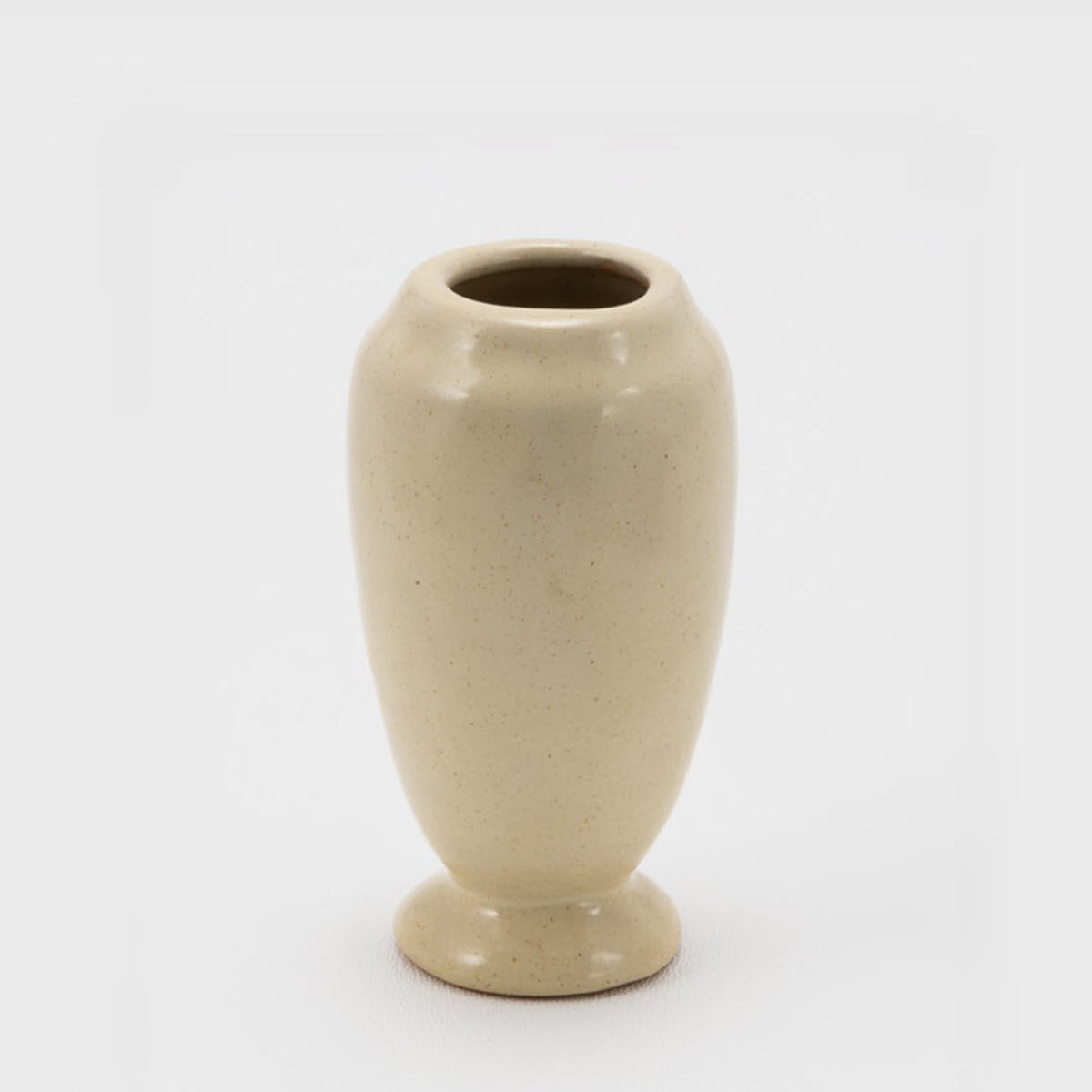 Frank Potteries <br> #294 Vase<br> c. 1933-1934, H. 3 1/2" <br> Ivory Glaze <br> Ada Clay, Ink Stamp