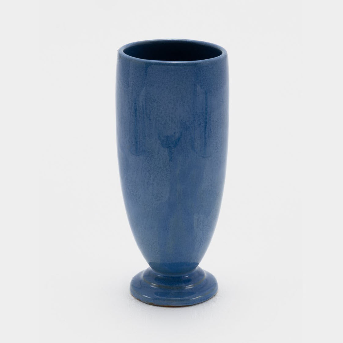 Frank Potteries <br> #299* Vase <br> c. 1933-1934, H. 6 1/2" <br> Royal Blue <br> Ada Clay, Ink Stamp