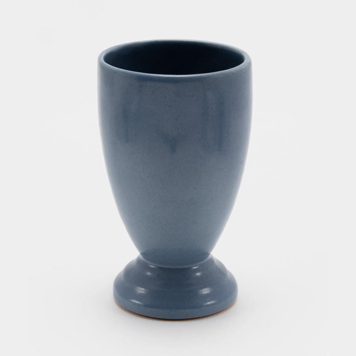 Frankoma<br> #296 Vase <br> c. 1933-1934, H. 6 1/2" <br> Blue-Gray Jade <br> Ada Clay, Cat Mark