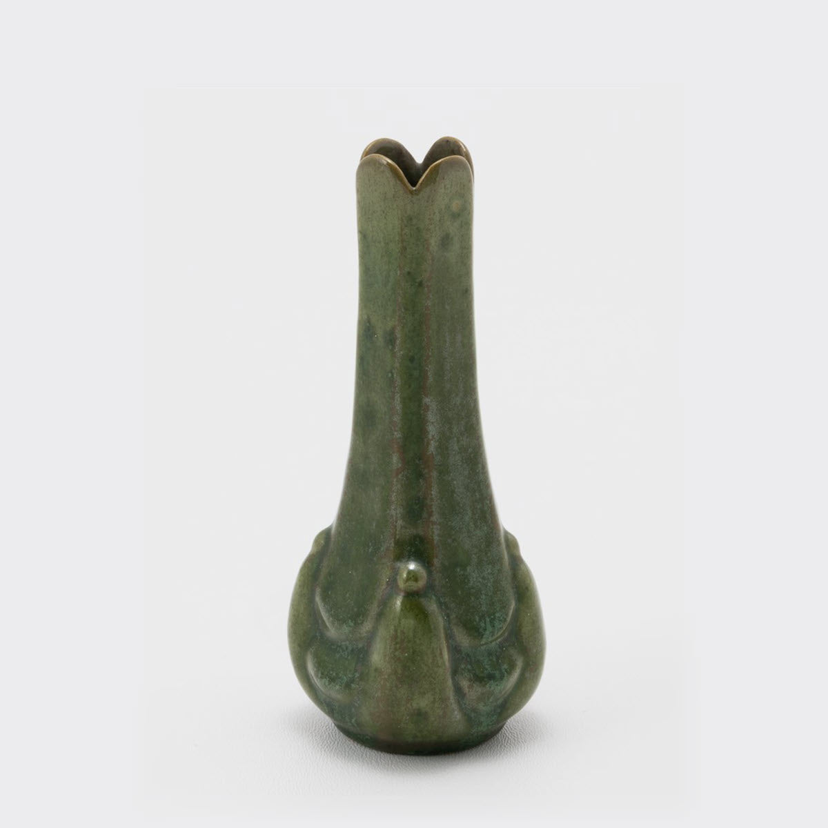 Frankoma <br> #29 Vase <br> c. 1934, H. 5 1/2" <br> Prairie Green <br> Ada Clay, Ink Stamp