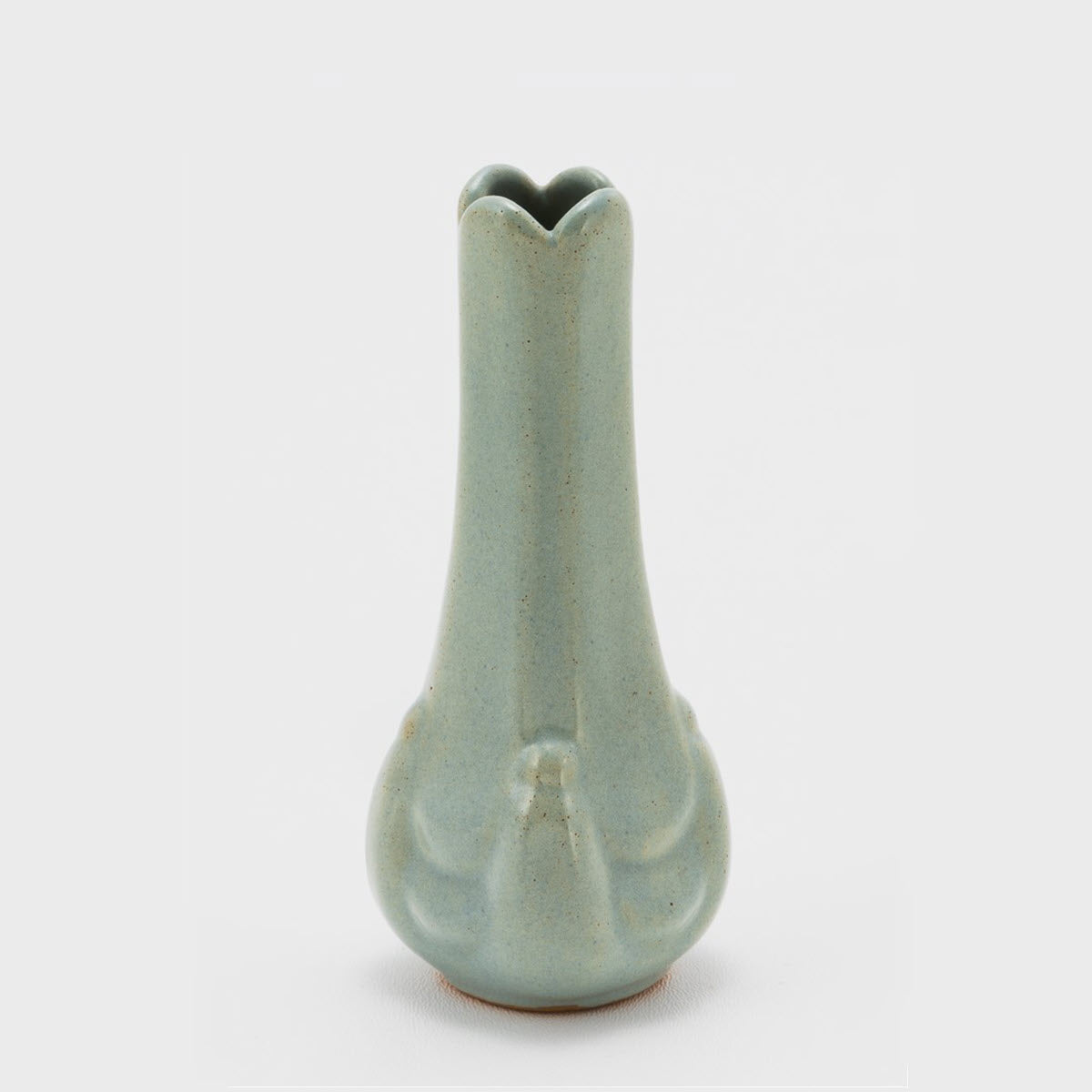 Frankoma <br> #29 Vase <br> c. 1936-1938, H. 5 1/2" <br> Dove Gray <br> Ada Clay, Cat Mark