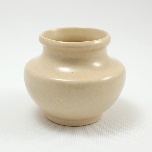 Frank Potteries <br> #289 Vase <br> c. 1933-1934, H. 4" <br> Ivory Glaze <br> Ada Clay, Ink Stamp <br> <br> Free Shipping