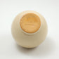 Frankoma <br> #6 Small Round Vase <br> c. 1936-1938, H. 3 3/4" <br> Ivory Glaze <br> Ada Clay, Round O <br> <br> Free Shipping