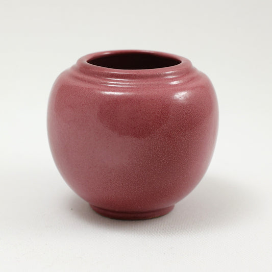 Frankoma <br> #6 Small Round Vase <br> c. 1942, H. 3 3/4" <br> Rosetone <br> Ada Clay, Oblong 0 <br> <br> Free Shipping