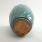 Frankoma <br> #79 Scallop Vase <br> c. 1940-1949, H. 8" <br> Turquoise <br> Ada Clay, Oblong 0  <br> <br> Free Shipping