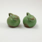 Frankoma <br> #87H Ball Shakers <br> c. 1942, H. 2" <br> Prairie Green <br> Ada Clay, Unmarked <br> <br> Free Shipping