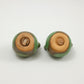 Frankoma <br> #87H Ball Shakers <br> c. 1942, H. 2" <br> Prairie Green <br> Ada Clay, Unmarked <br> <br> Free Shipping