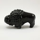 Frankoma <br> #119 Small Buffalo <br> c. 1936-1938, H. 3 1/2" <br> Onyx Black <br> Ada Clay, Round O <br> <br> Free Shipping