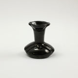 Frankoma <br> #307 Candle Holder <br> c. 1936-1938, H. 3" <br> Onyx Black <br> Ada Clay, Round O <br> <br> Free Shipping