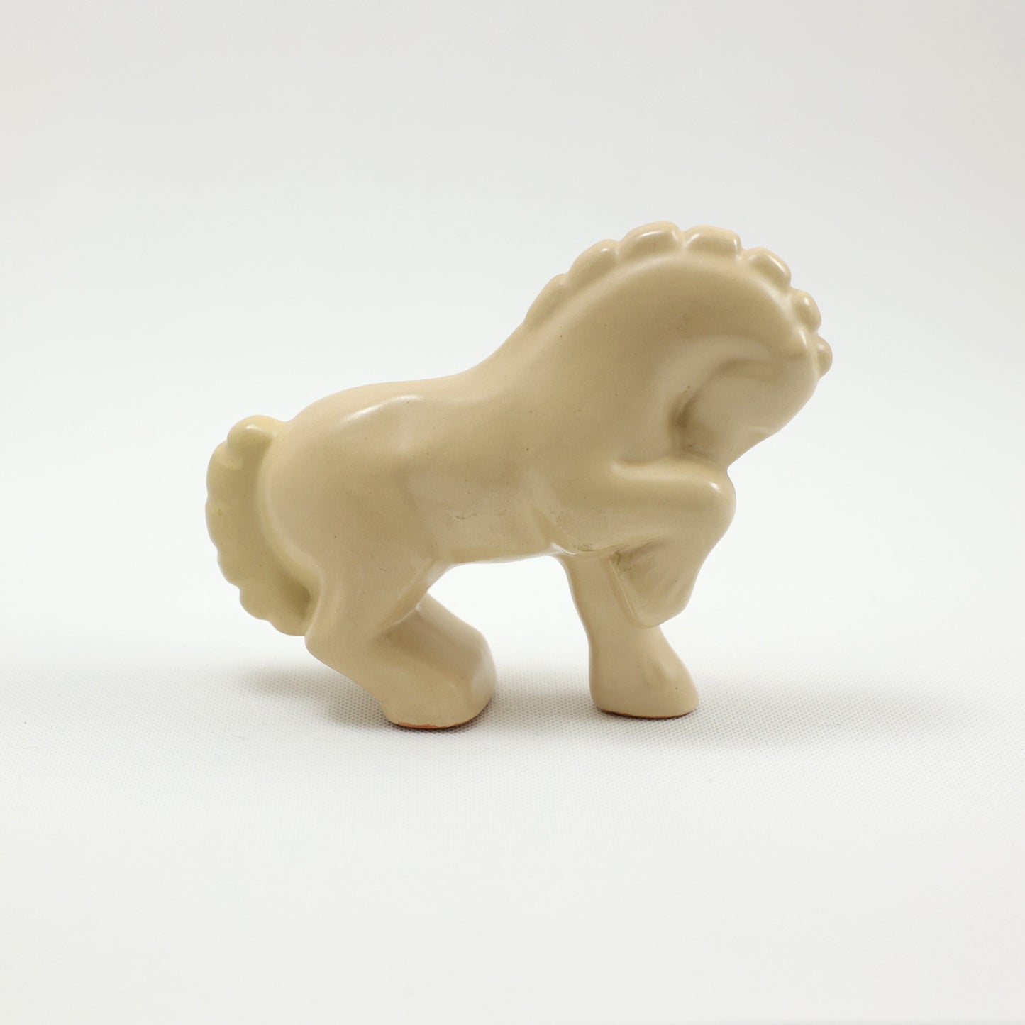 Frankoma <br> #138 Circus Horse <br> c. 1942, H. 4 1/2" <br> Ivory Glaze <br> Ada Clay, Unmarked <br> <br> Free Shipping