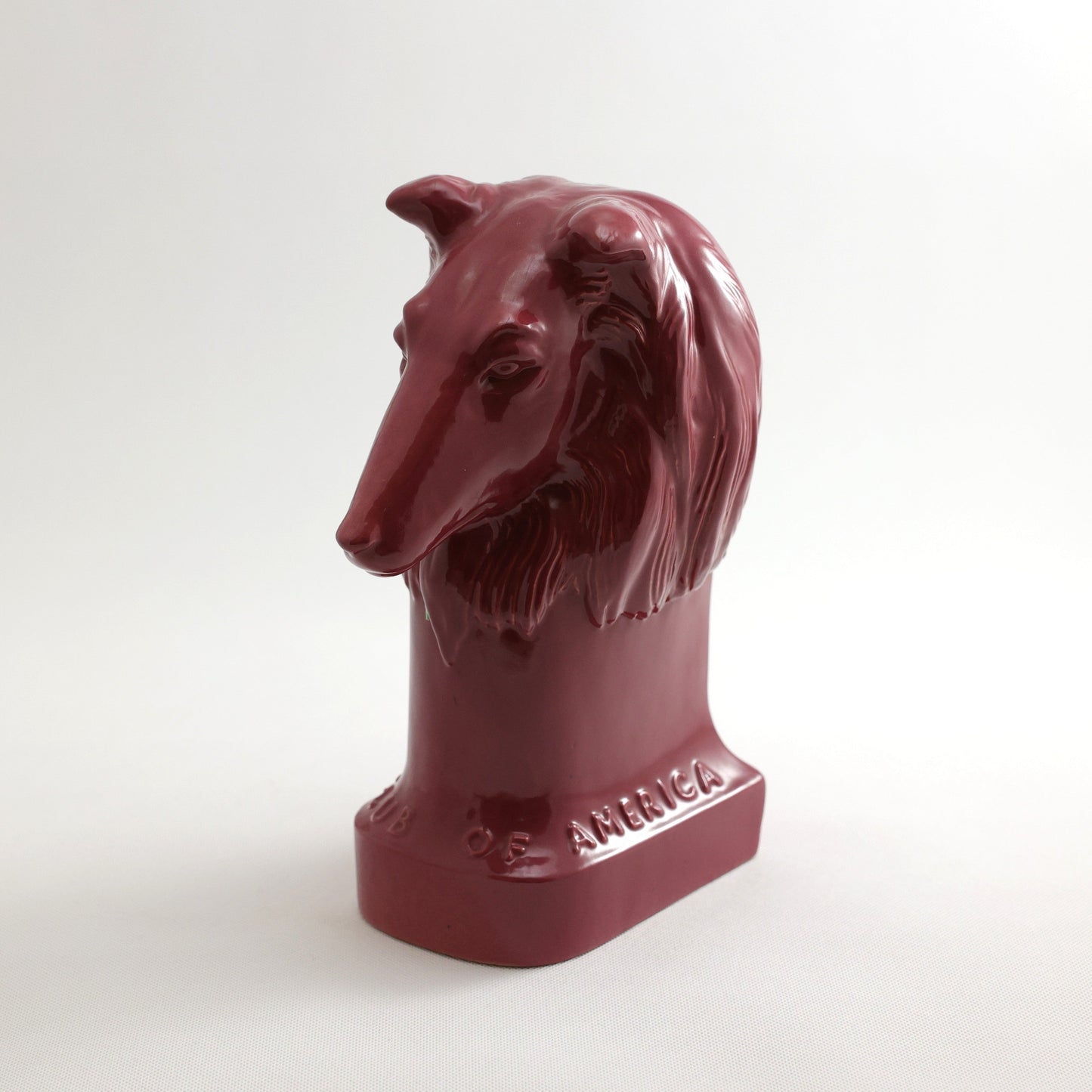 Frankoma <br> Large Collie Head <br> c. 1955, H. 9 1/4" <br> Bernard Frazier <br> Sapulpa Clay <br> <br> Free Shipping