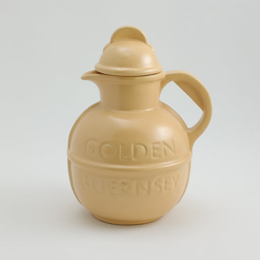 Frankoma <br> Golden Guernsey <br> c. 1936-1938 <br> Ivory Glaze <br> Ada Clay, Round O <br> <br> Free Shipping