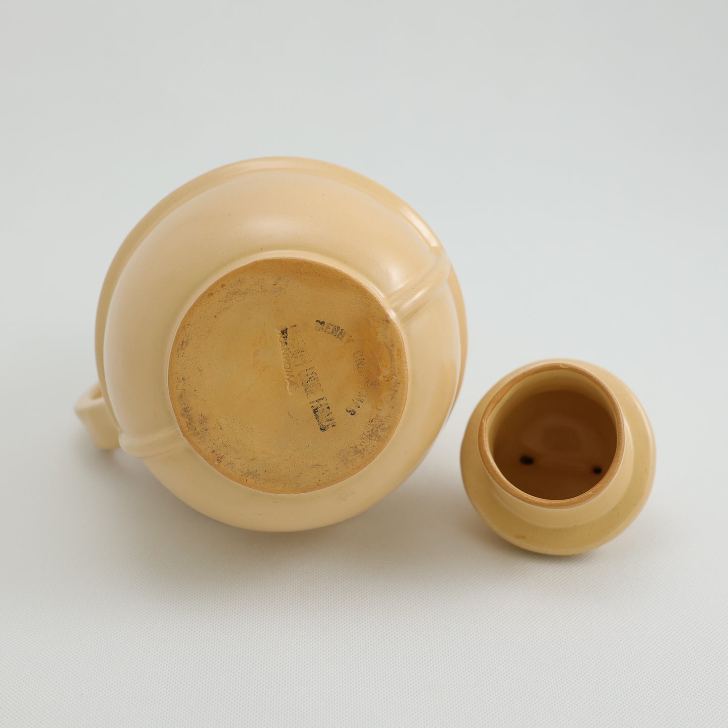 Frankoma <br> Golden Guernsey <br> c. 1936-1938 <br> Ivory Glaze <br> Ada Clay, Round O <br> <br> Free Shipping