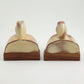 Frankoma <br> Mallard Bookends <br> c. 1955-1960, H. 5 1/2" <br> Desert Gold <br> Ada Clay, Unmarked <br> <br> Free Shipping