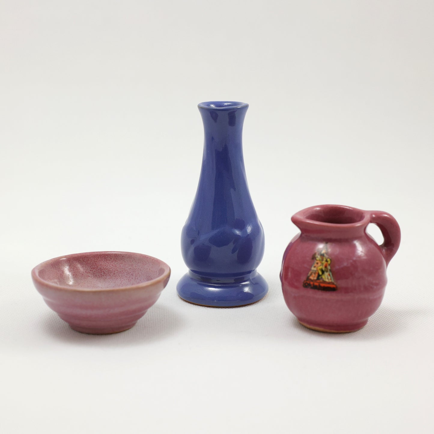 Frankoma <br> Lot of Miniature <br> c. 1948-1954 <br> Red Bud | Royal Blue <br> Ada Clay <br> <br> Free Shipping